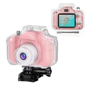 Waterproof Digital Camera & Camcorder 1080P HD 12MP for kids - Pink